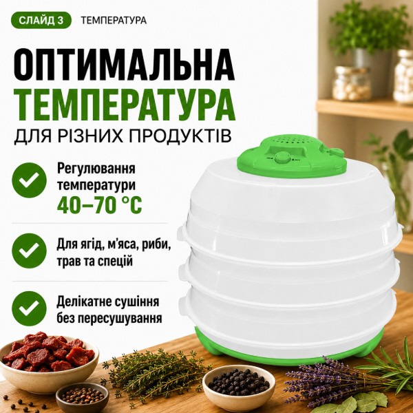 Фото - Сушарка для фруктів та овочів Saturn ST-FP0115 Green